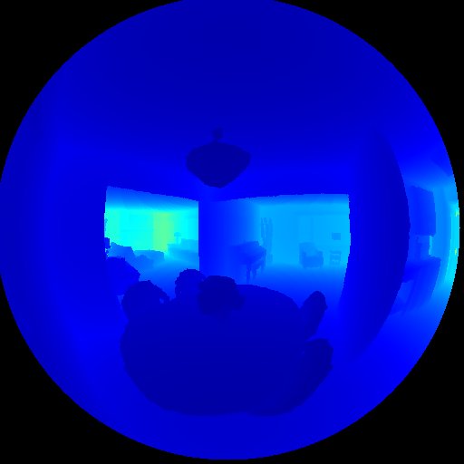 Indoor left eye fisheye depth