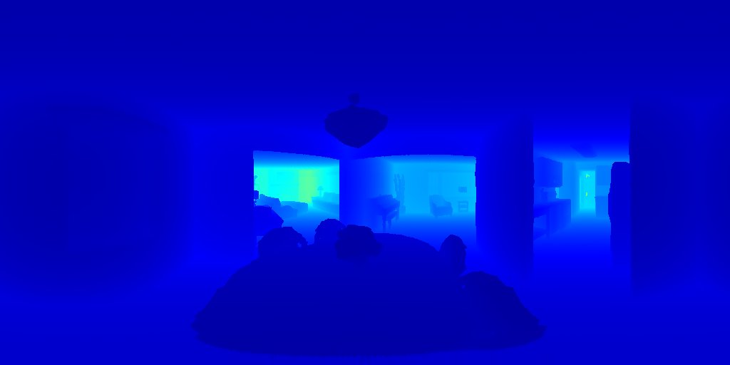 Indoor left eye 360° panorama depth