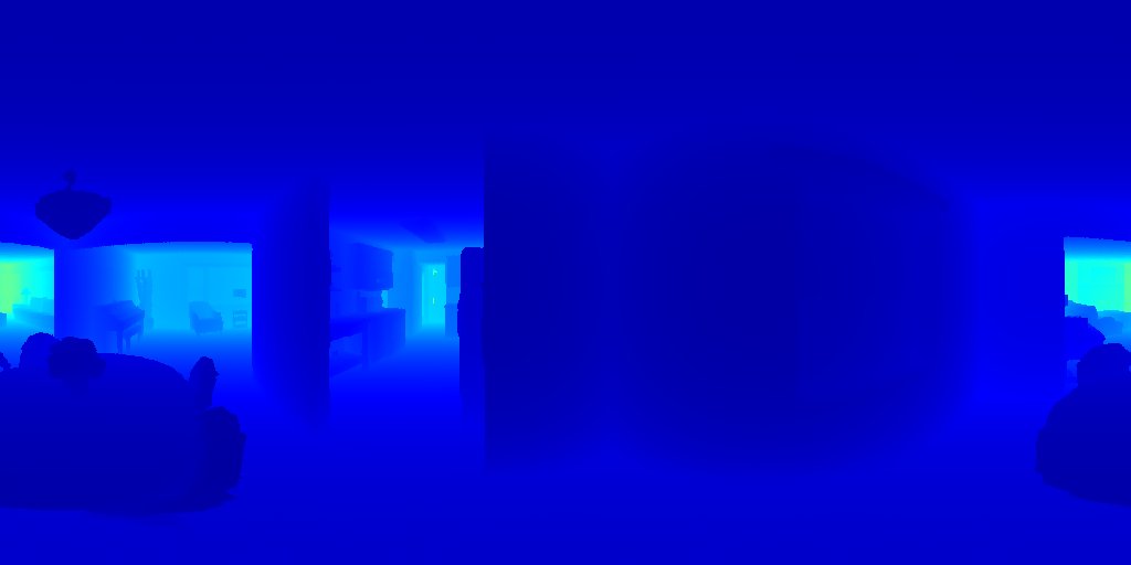 Indoor right eye 360° panorama depth