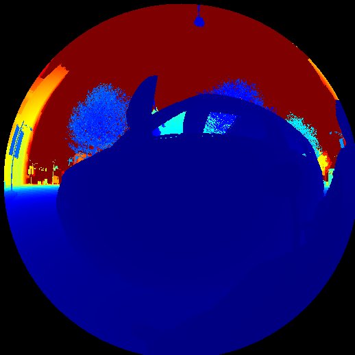 Outdoor right eye fisheye depth