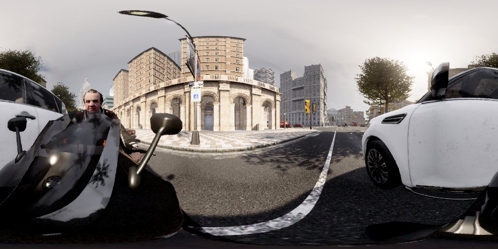 Outdoor left eye 360° panorama RGB